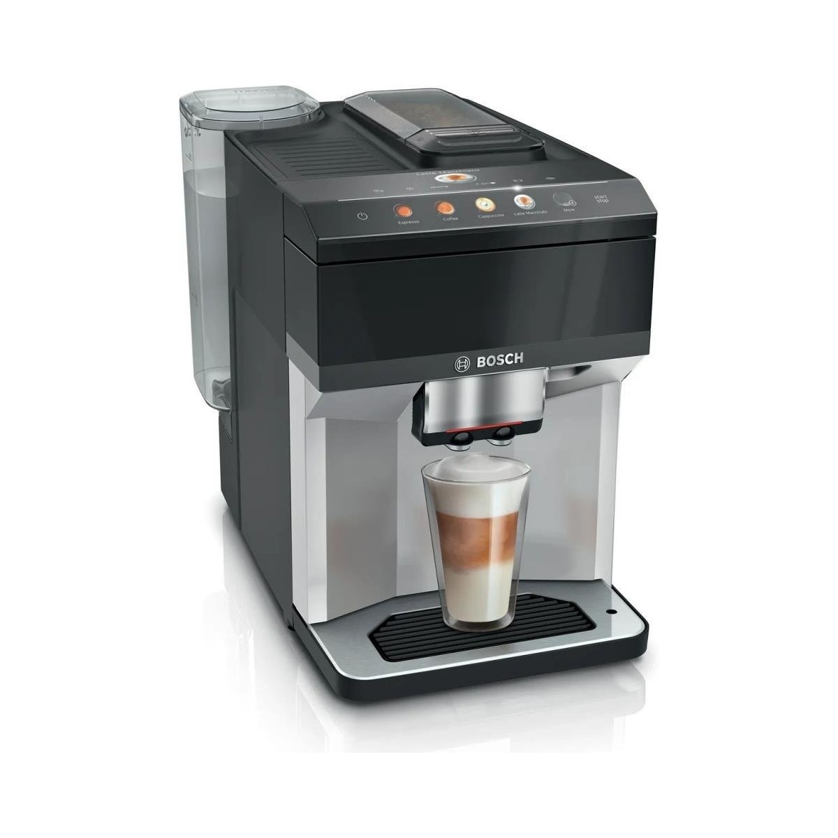 110001251506182.jpg Bosch TPE40307 Tam Otomatik Kahve Makinesi Metalik Inox Gümüş Piyano Siyah - Görsel 1