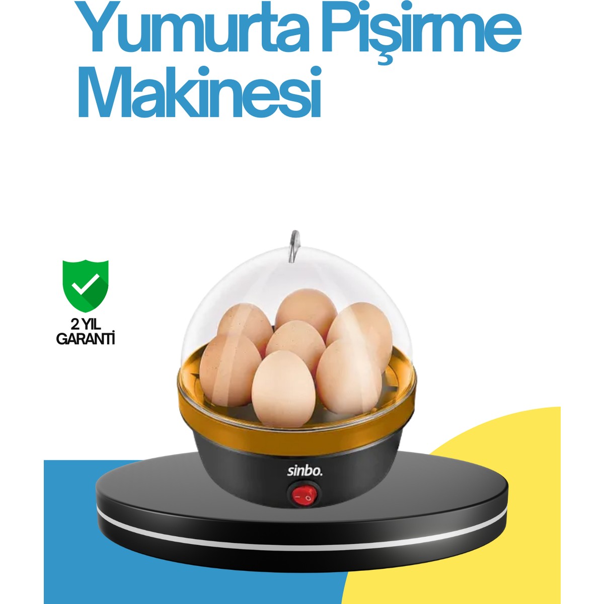 110001251927364.jpg 7 Yumurta Kapasiteli Yumurta Pişirme Makinesi Rafadan Orta ve Katı - Görsel 1