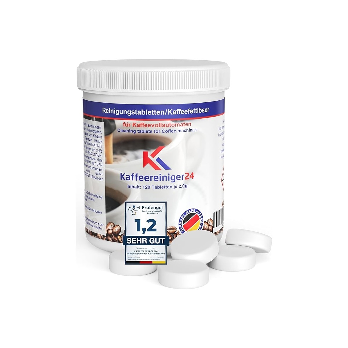 110001253167906.jpg Lidyahan Store Otomatik Kahve Makineleri ve Kahve Makineleri Için Temizleme Tabletleri 120 x 2 G - Temizleme Tabletleri Test Edilmiştir ve Jura, Siemens, Eq Serisi, Melitta, Nivona, Krups, Bosch, Miele Vb. ile - Görsel 1