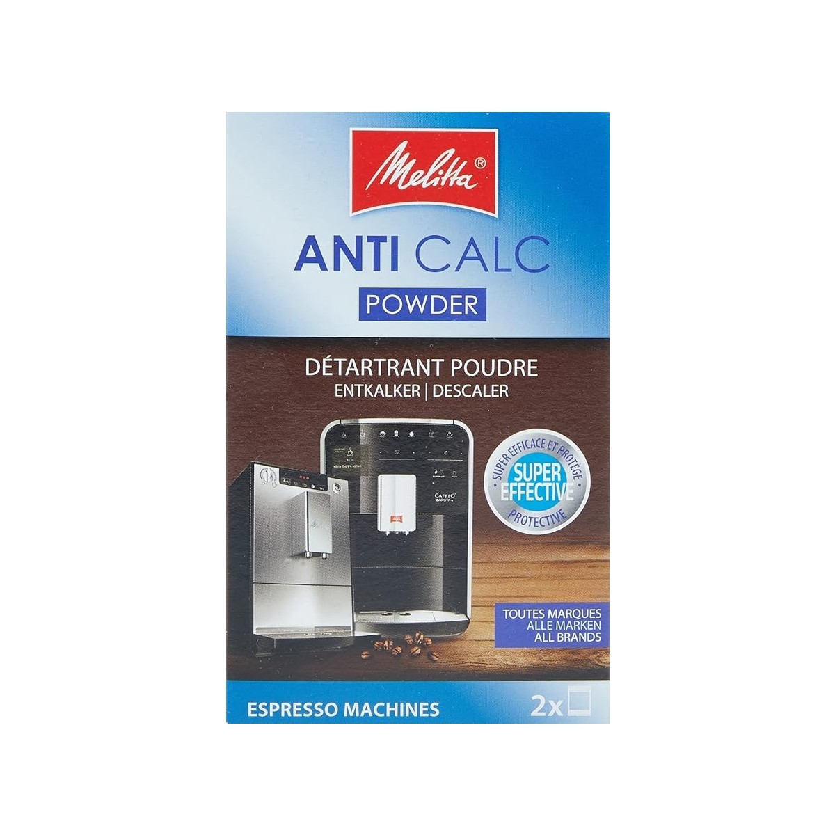 110001253204557.jpg Lidyahan Store Anti Calc Temizleme Tozu – Kahve Makineleri ve Kahve Makineleri Için Kireç Çözücü, Etkili Kireç Giderici, 2 x 40 G Torba - Görsel 1