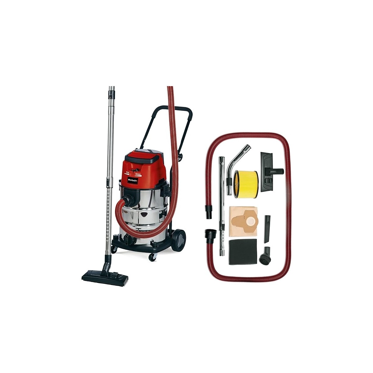 110001253234252.jpg Lidyahan Store Akülü Islak/kuru Süpürge Te-Vc 36/30 Li S-Solo Power X-Change (36V, Eco/boost Modu, 30 L Paslanmaz Çelik Hazne, Üfleme Bağlantısı, 2,5 M Dayanıklı Hortum Dahil, Akü Dahil Değildir) - 2347140 - Görsel 1