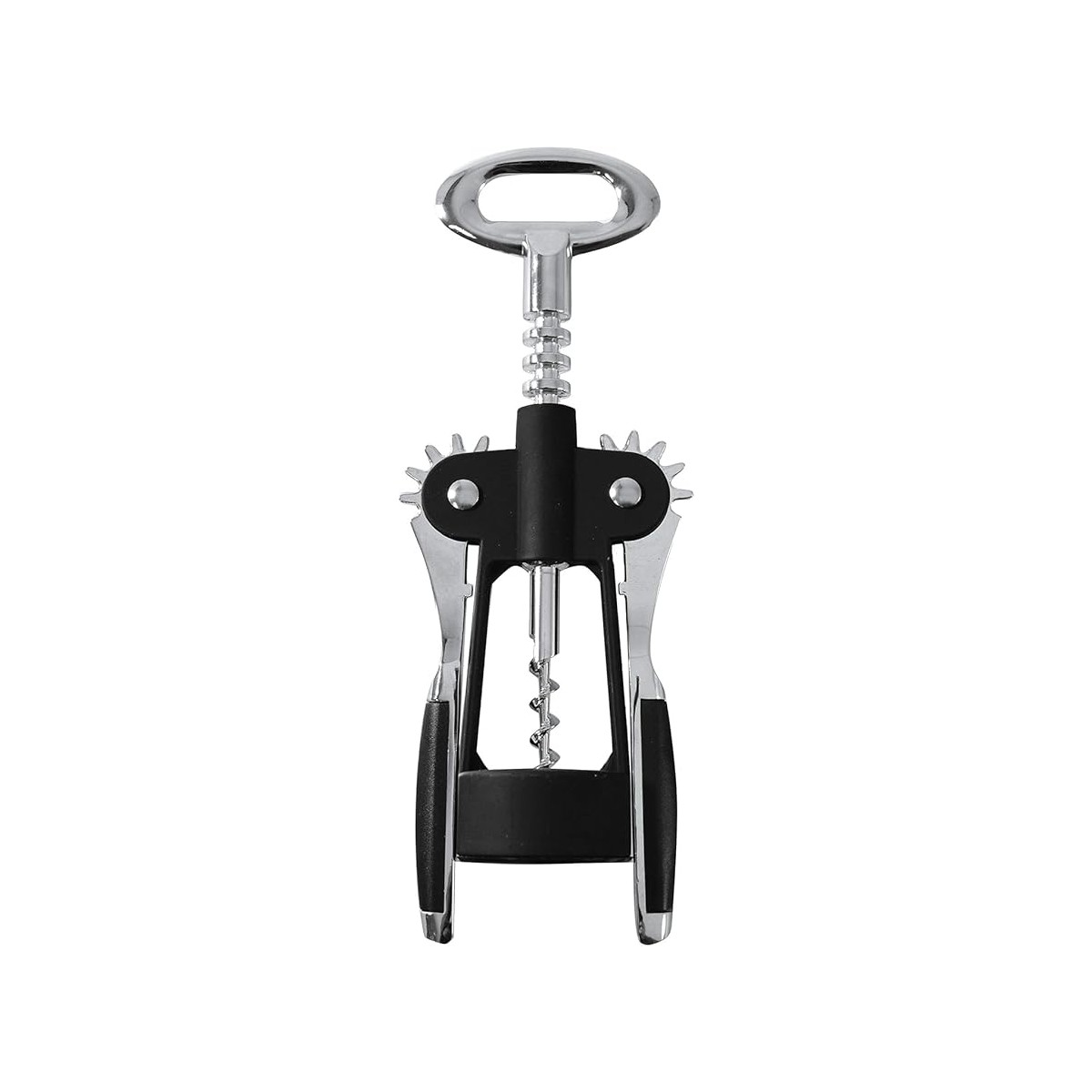 110001253257148.jpg Lidyahan Store Premium Kanatlı Şarap Açacağı Tirbuşon, Siyah Metal Gövde, Ergonomik Tasarım - Görsel 1