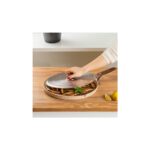 Lidyahan Store Oms 152.3291.36 Granit Döküm Tava - Yanmaz Yapışmaz Kapaklı Balık Gözleme Krep Tavası - 36 cm Kum Beji