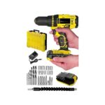 365Dükkan Profesyonel Çift Bataryalı Akülü Vidalama Şarjlı Matkap 24 Parça - Görsel 4