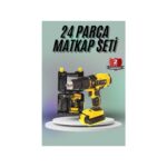 365Dükkan Matkap Seti 24 Parça Çift Bataryalı Darbeli LED Işıklı Vidalama - Görsel 2