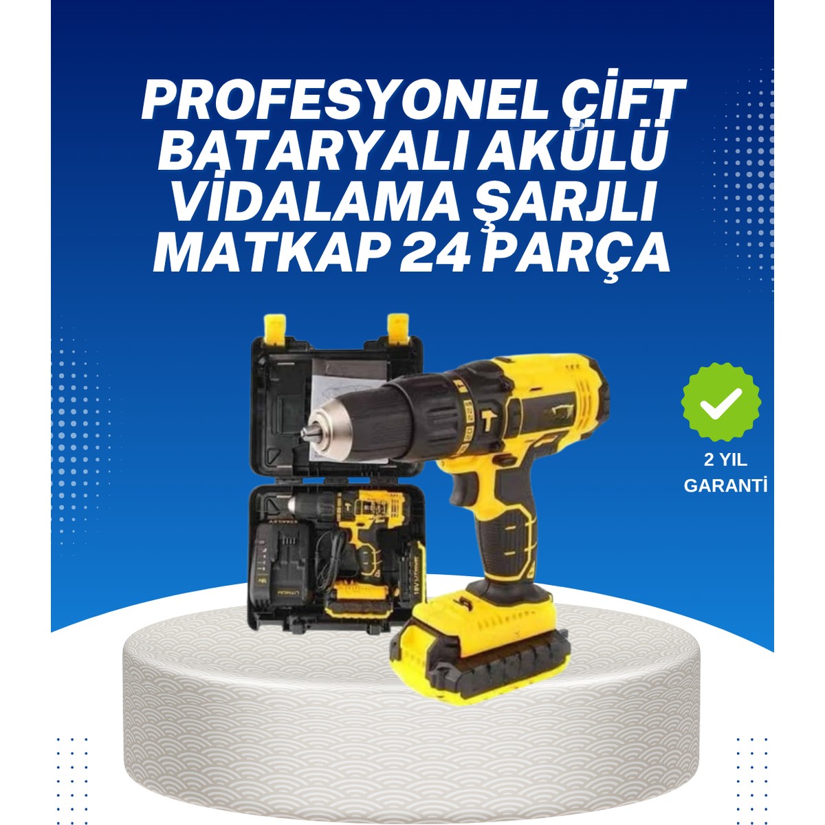 110001258617988.jpg 365Dükkan Ev ve Atölye Için 12V Akülü Matkap | Plastik Mandren ve Metal Şanzıman - Görsel 1