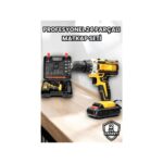 Denisam Metal Dişli 24W Akülü Matkap -Çift Bataryalı ve LED Çalışma Işığı ile Tam Set - Görsel 2