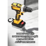 Denisam Metal Dişli 24W Akülü Matkap -Çift Bataryalı ve LED Çalışma Işığı ile Tam Set - Görsel 2