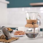 Linan Ware Chemex Filtre Kahve Demleme, Çelik Filtre Aparatlı, Isıya Dayanıklı Borosilikat Cam  600 ml