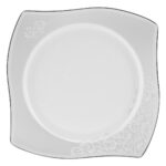 Karaca Fine Bone Tiara Platin 60 Parça 12 Kişilik Yemek Takımı Kare - Görsel 2