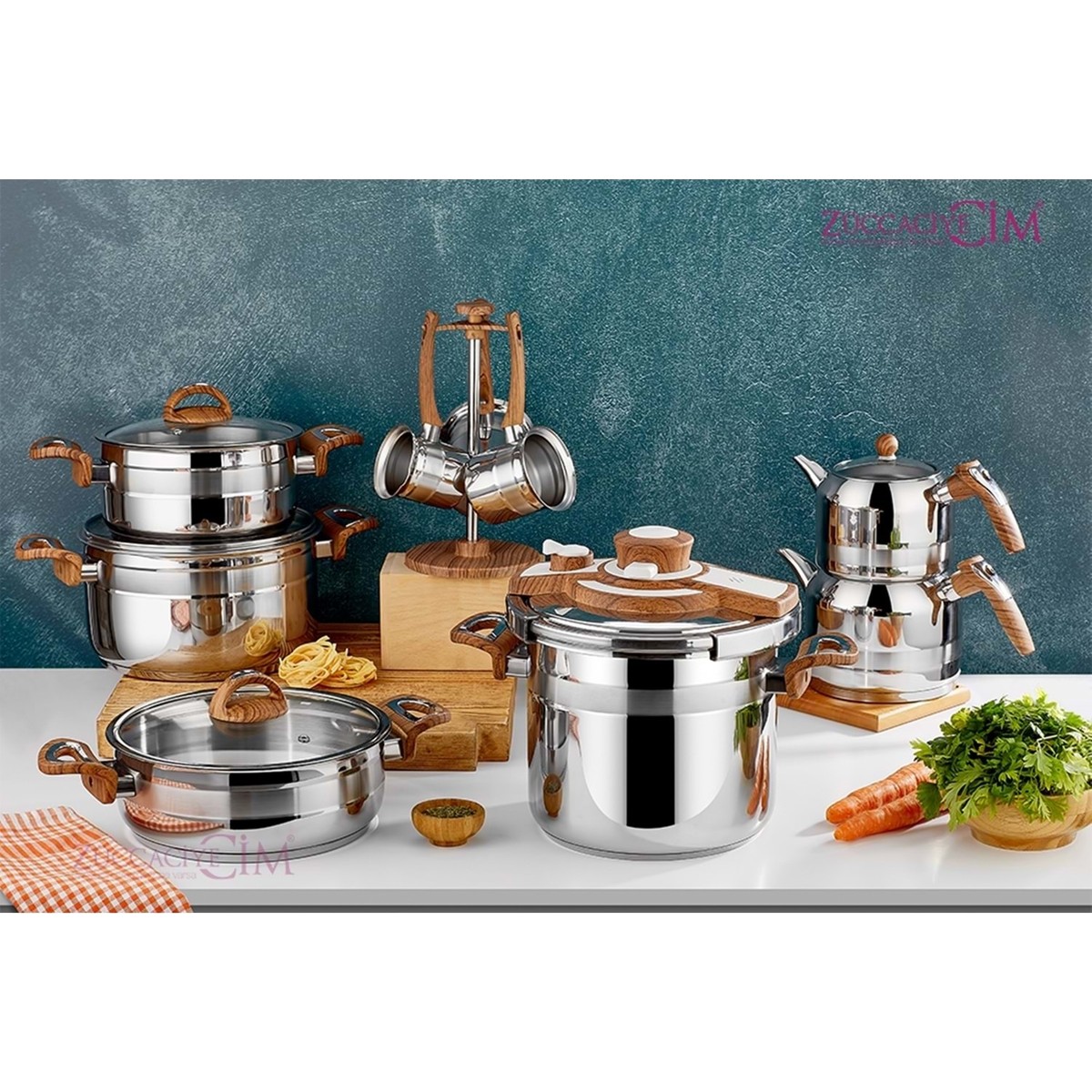 11064971460658.jpg Kahramanlar Bahar Ahşap Çeyiz Seti 18Parça - Görsel 1