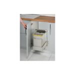 Pelikan Carrier Raylı Çift Bölmeli Dolap İçi Çöp Kovası 14 + 14 lt - Görsel 2