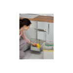 Pelikan Carrier Raylı Çift Bölmeli Dolap İçi Çöp Kovası 14 + 14 lt - Görsel 3