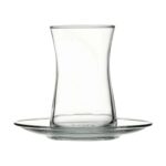 Paşabahçe 12 Parça Heybeli Çay Seti 6 Çay Bardağı ve 6 Tabağı