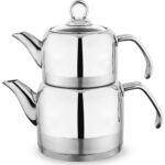 Schafer Çaydanlık Takımı Orta Boy 4 Parça Inox Paslanmaz Çelik Kalabalık Aileler İçin