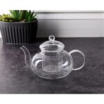 İly Borosilikat Süzgeçli Cam Demlik