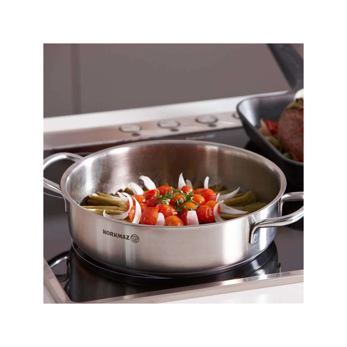 11225538068530.jpg Korkmaz Perla 22x6 cm Kısa Tencere - Görsel 1