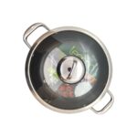 Leggno Master Serisi Titanium Çelik Kulplu Sığ Tencere Siyah 24 Cm - Görsel 2