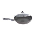 Fms Cam Kapaklı 30 cm Granit Tava