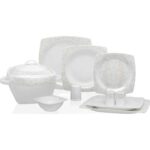 Neva N3082 Mirena Kare 60 Parça 12 Kişilik Fine Bone Yemek Takımı - Görsel 4