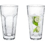 Madame Coco Cam Desenli Meşrubat Bardağı 4'lü Set Şeffaf Şık Tasarım Günlük Kullanım İçin