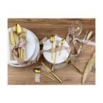 Trend Dünyam Vega 36 Parça Mat Gold Çatal Kaşık Bıçak Seti - Görsel 2