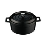 Lava Trendy Yuvarlak Döküm Demir Tencere Çap (Ø) 24 cm Siyah