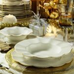 Kütahya Porselen Milena 24 Parça 6 Kişilik  Krem Fileli Yemek Seti