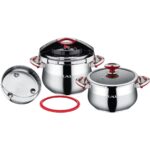 OMS Çok Fonksiyonlu Matik Düdüklü Tencere - Kırmızı Kulp