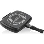 Schafer Granit Kare Double Grill Pan 32 Cm - Siyah