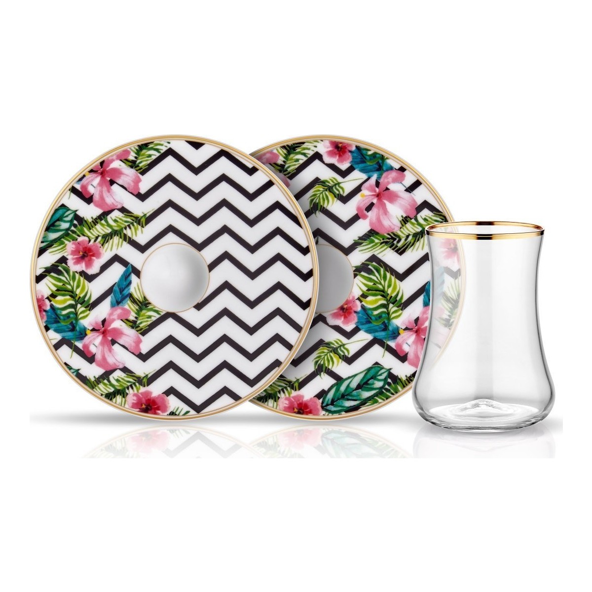 9913260277810.jpg Koleksiyon Dervish Çay Seti Hawaii Parlak Altın 6Lı - Görsel 1