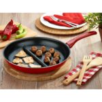 Papilla Redio 30 cm İki Bölmeli Çok Fonksiyonlu Düz Tava Alüminyum Teflon Kaplama - Görsel 4