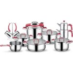 Schafer 18 Parça Compakt Çelik Çeyiz Takımı Gülkurusu